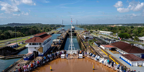 Passing through Gatun locks