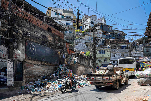 Rubbish collection system in Rocinha Favela