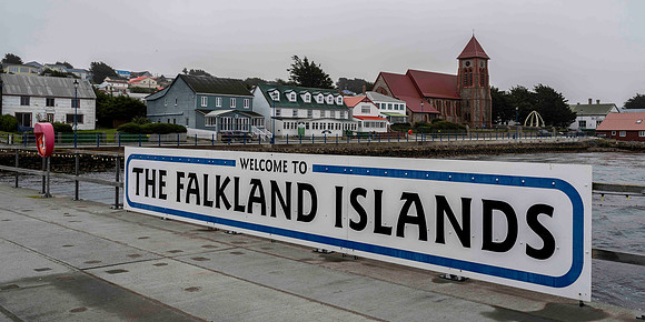 The Falkland Islands arrival jetty