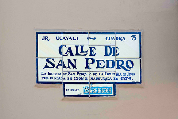 Street Sign, Central Lima