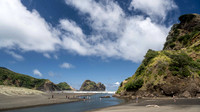 Piha Beach with Nun Rock