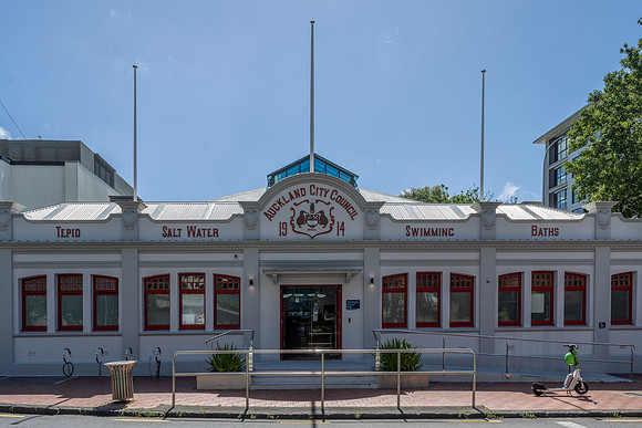 The old swimming baths frontage
