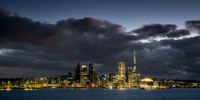 Auckland central business district skyline from Devonport