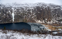 Frozen ice at the end of the Ofotfjord