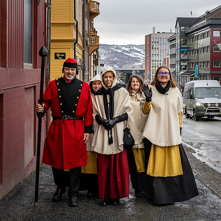 Historical costumes in the Narvik Winter Festival