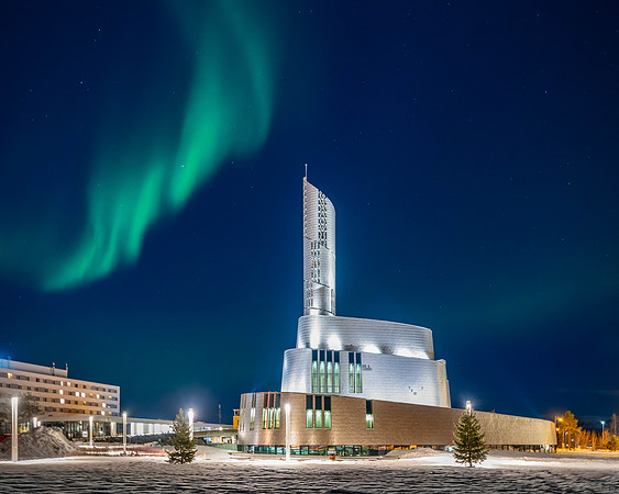 Alta Cathedral with Aurora