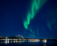 Aurora over Komsatoppen Mountain, Alta
