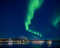 Aurora over Komsatoppen Mountain, Alta