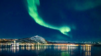Aurora over Komsatoppen Mountain, Alta