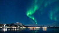 Aurora over Komsatoppen Mountain, Alta