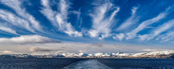 View down Rystraumen Strait