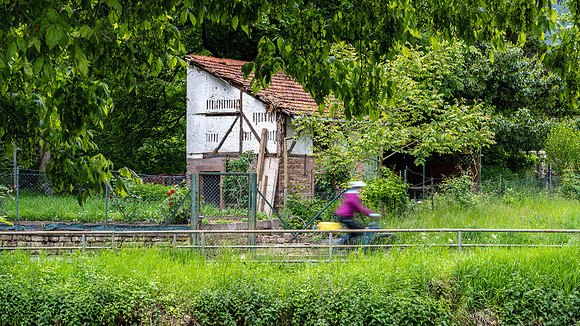 Rural building adjacent to cycle path