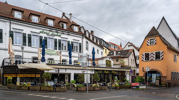 Central crossroads in Neckargemund