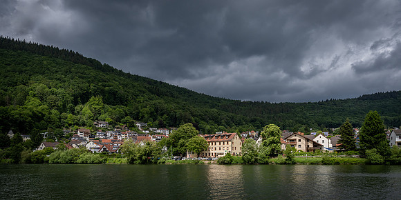 A spot of sunlight across the Neckar
