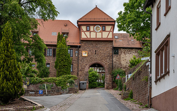 Entrance to Dilsburg fortress at Neckargemünd
