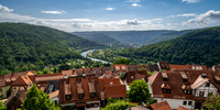 View of the Neckar valley from the Dilsburg Fortress ramparts