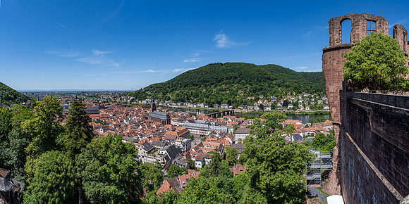Heidelburg old town from Heidelburg Castle