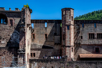Tour group inside Heidelburg Castle's walls