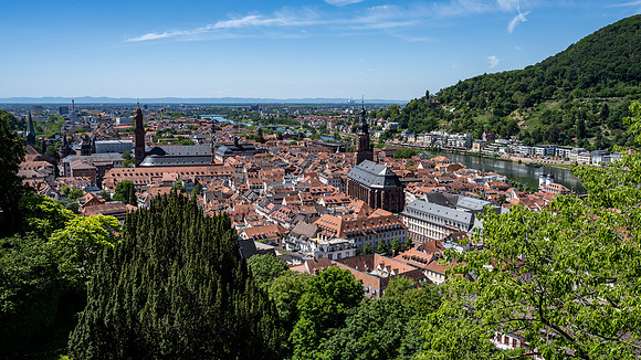 Heidelburg old town from Heidelburg Castle