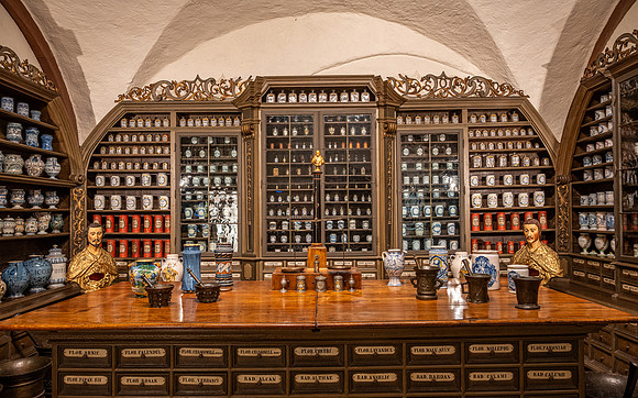 Part of the German Pharmacy Museum inside Heidelburg Castle