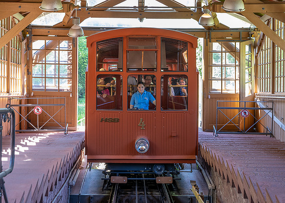 Historic funicular railway to Königstuhl peak