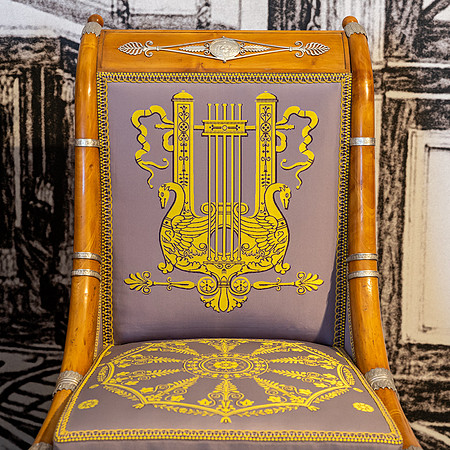 Gold brocade on seating in the  Würzburg Residence