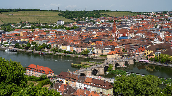Würzburg old town and Altebrücke