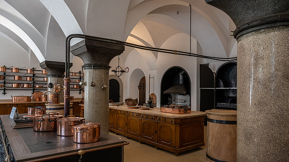The kitchens in Neuschwanstein Castle