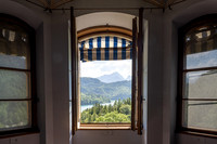 View of Alpsee from Hohenschwangau Castle upper room