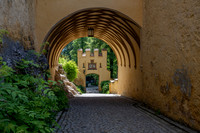 View of the rear of the entrance gate of Hohenschwangau Castle