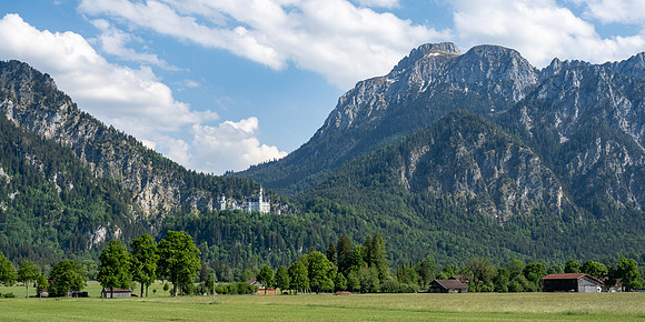 View of Neuschwanstein Castle from St. Coloman's church