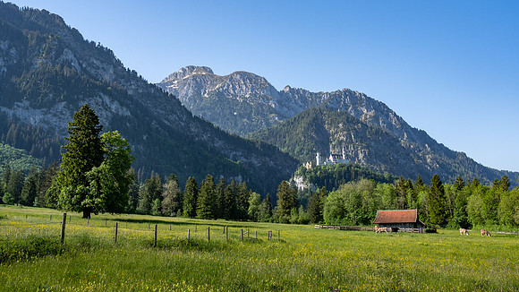 Neuschwanstein Castle from near the Tegelbergbahn station