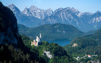 Neuschwanstein Castle and Alpsee  from the Tegelbergbahn