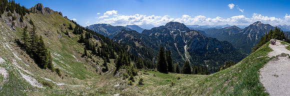 180 degree panoramic view towards  the Austrian Alps