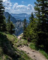 View from hiking trail towards the Austrian Alps