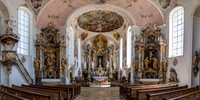 Multiple image close-up view of the Parish Church of St. Peter and St. Paul