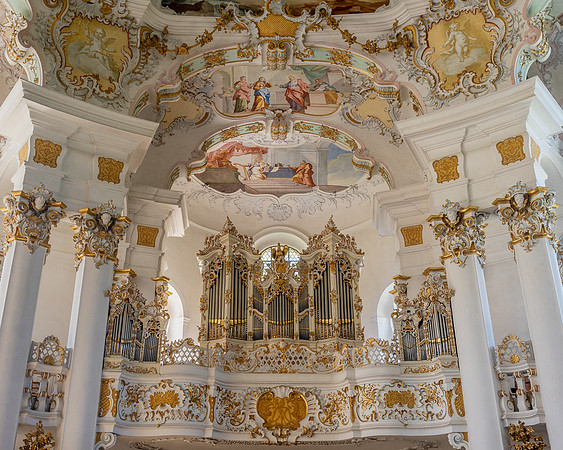 Wieskirche - organ pipes at the rear of the church