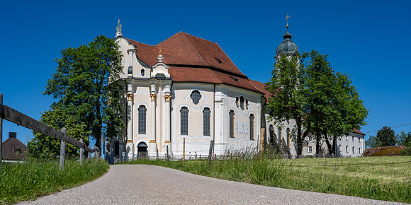 Wieskirche - view from the sunlit side