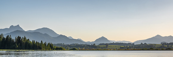 Hopfensee and the Allgäu and Ammergau Alps