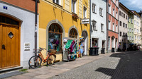 Colourful houses on Brunnengasse, Füssen