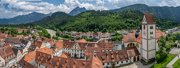 View of Füssen and the Lech river
