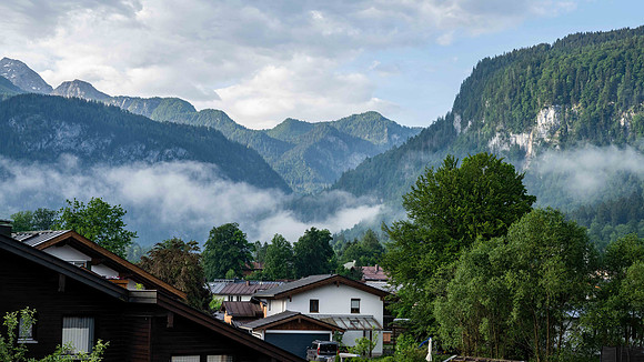 Low cloud in Schonau am Königssee