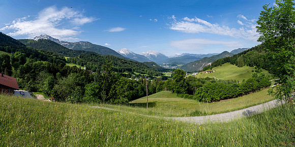 Panoramic view towards Berchtesgaden