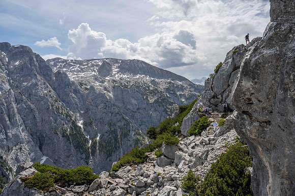 View along the Mannlsteig ridge