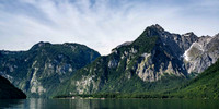 Lake Königssee with St. Bartholomew's Church in the distance