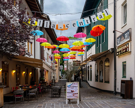 Decorative Umbrellas off Schmittenstrasse, Zell am Zee