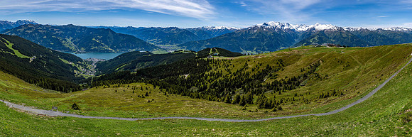 180 degree panoramic view from the Schmittenhöhe