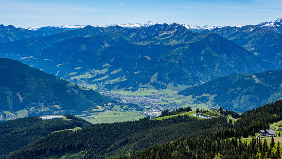 View towards the town of Bruck an der Großglocknerstraße