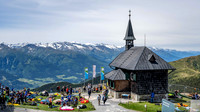 Elizabeth Chapel, with paragliders