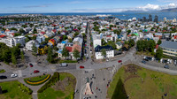 Reykjavik City from Hallgrímskirkja Church tower.